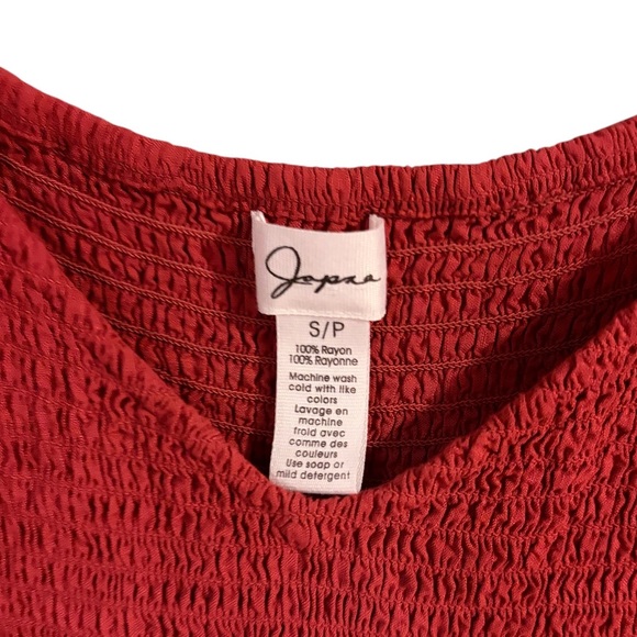 ⭐️ Japna ($95) Smocked Wide-Leg Flutter Sleeve Jumpsuit With Pockets - PTP 17 - Picture 3 of 3